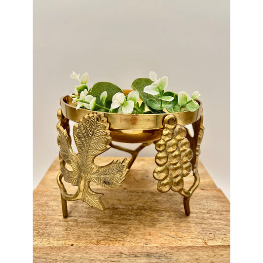 Vintage Brass Ambrosia Handmade Urli Bowl