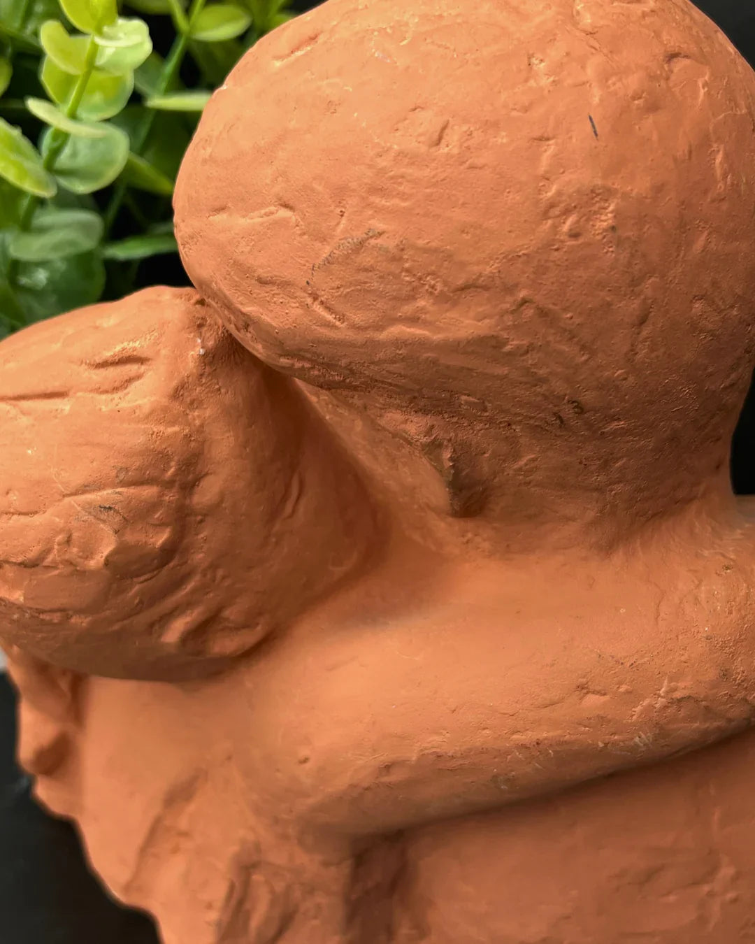 Vintage Klara Sever "The Embrace" Sculpture for Austin Productions | Mid-Century Modern Brutalist Terracotta Style Statue | 1970s Art