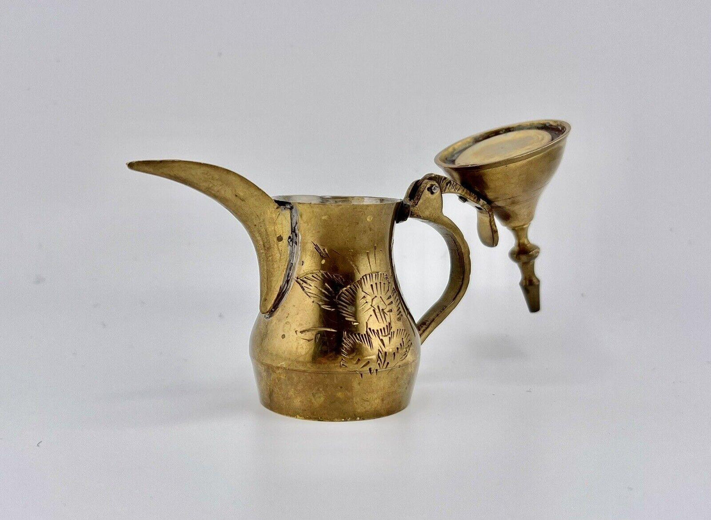 Vintage India Brass Dallah Tea Pot 4" x 1.5" - That’s My JAmm