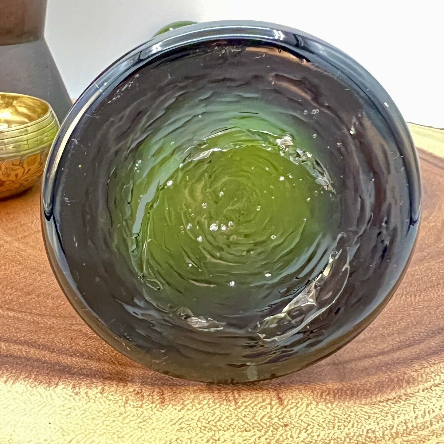 Blenko Emerald Green 12” Bud Vase or Oil Cruet