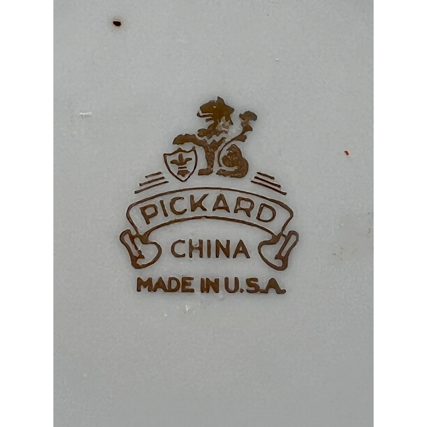 Vintage Pickard China Sweet Pea Floral Vase, 10-Inch, Made in USA, Gold Trim - Note Flaw