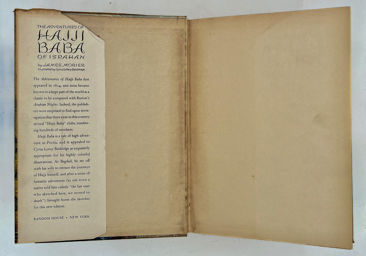 The Adventures of Hajji Baba of Ispahan, by James Morier (1937) - That’s My JAmm