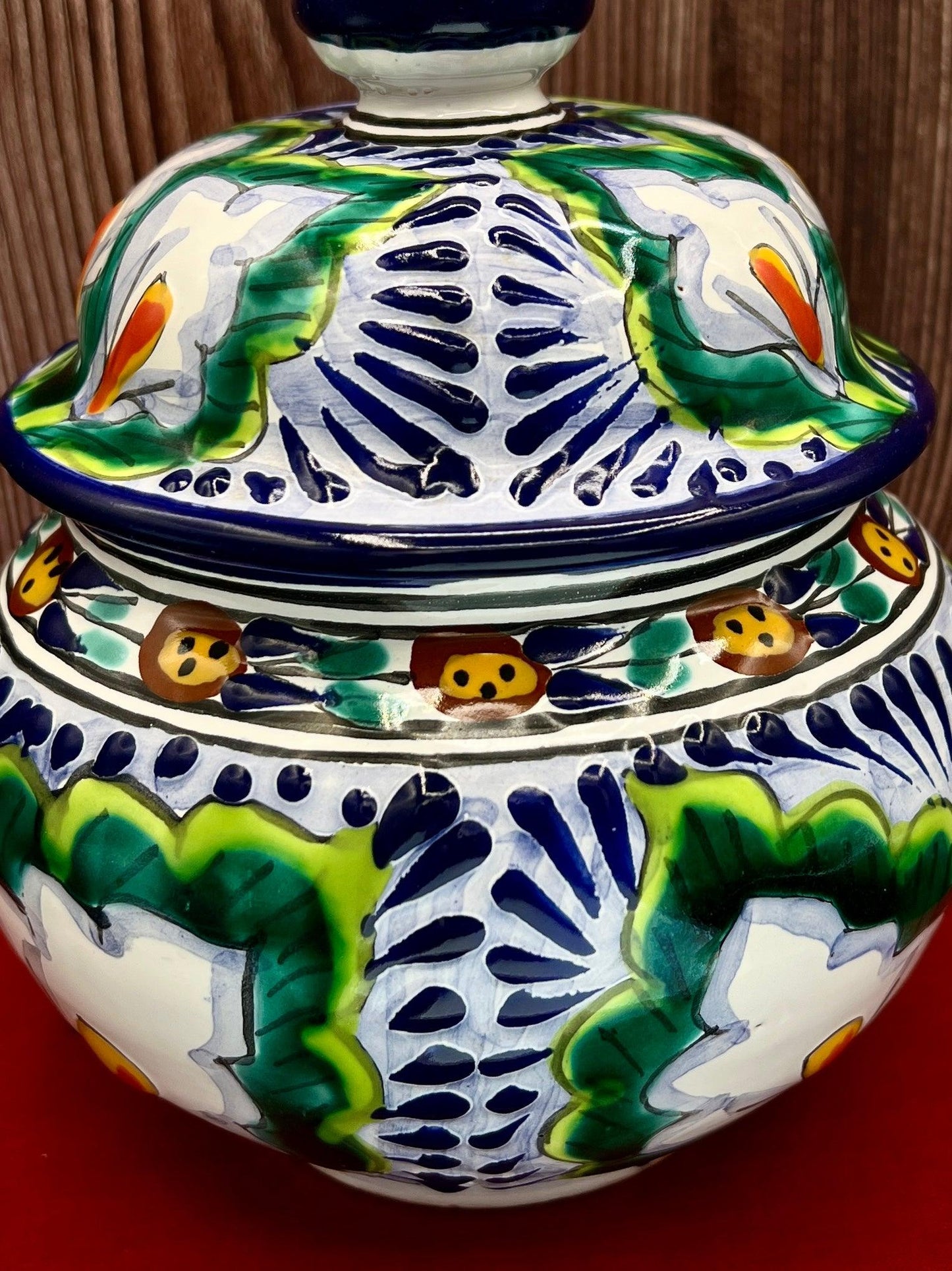 Casa la Paz Talavera Majolica Hand Painted Tibor Jar from Puebla Mexico - That’s My JAmm