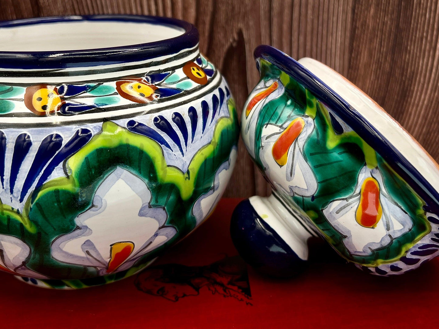 Casa la Paz Talavera Majolica Hand Painted Tibor Jar from Puebla Mexico - That’s My JAmm