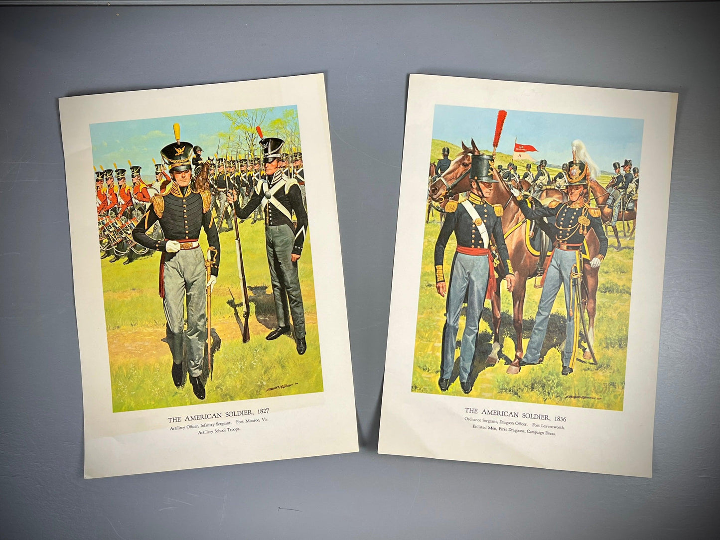 American Soldiers in 1827 and 1836 Lithographs by Hugh McBarron Jr, 1966 - That’s My JAmm