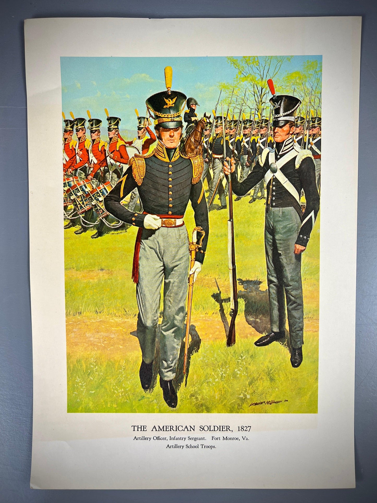 American Soldiers in 1827 and 1836 Lithographs by Hugh McBarron Jr, 1966 - That’s My JAmm