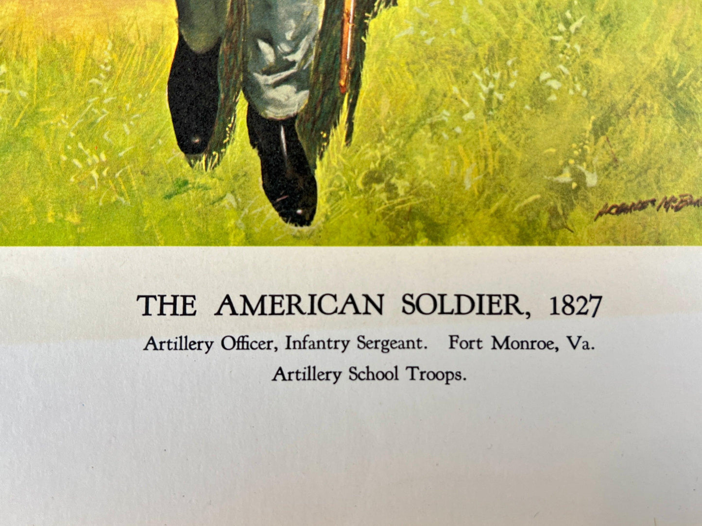 American Soldiers in 1827 and 1836 Lithographs by Hugh McBarron Jr, 1966 - That’s My JAmm