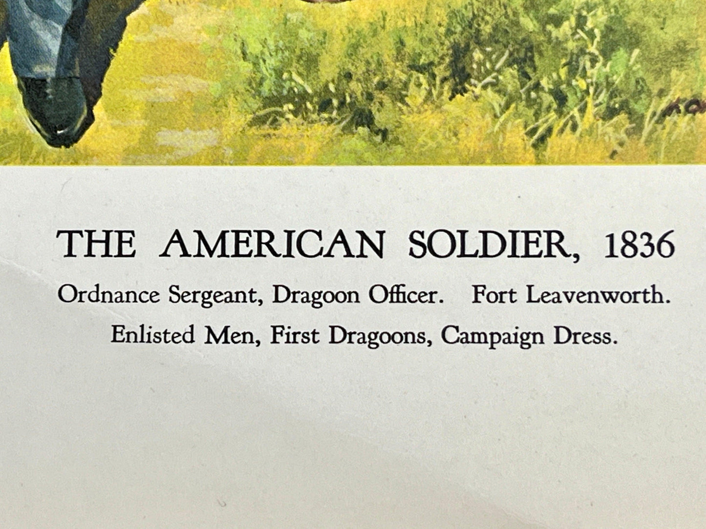 American Soldiers in 1827 and 1836 Lithographs by Hugh McBarron Jr, 1966 - That’s My JAmm