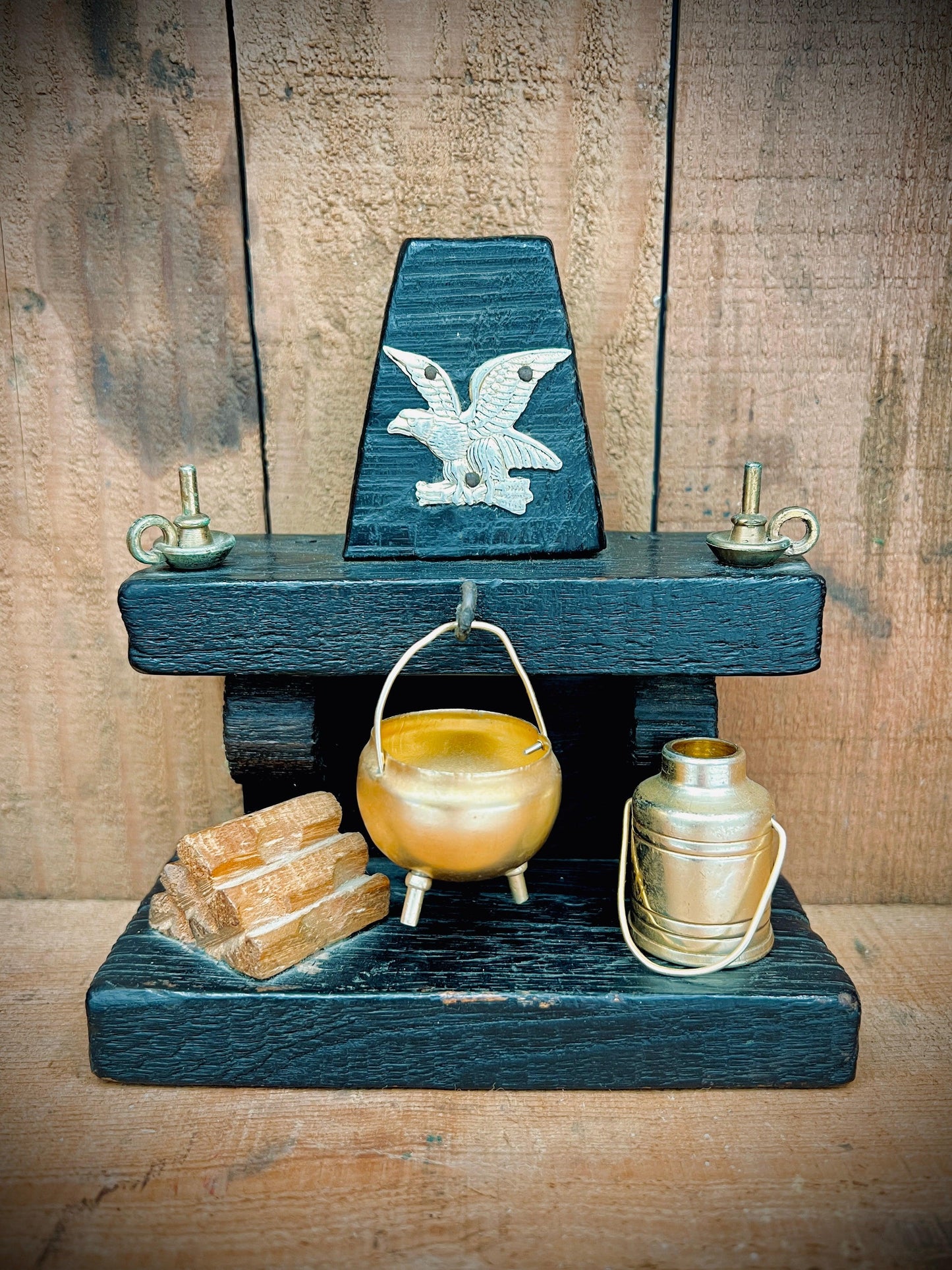 Colonial Dollhouse Miniature Vintage Fireplace Diorama - That’s My JAmm