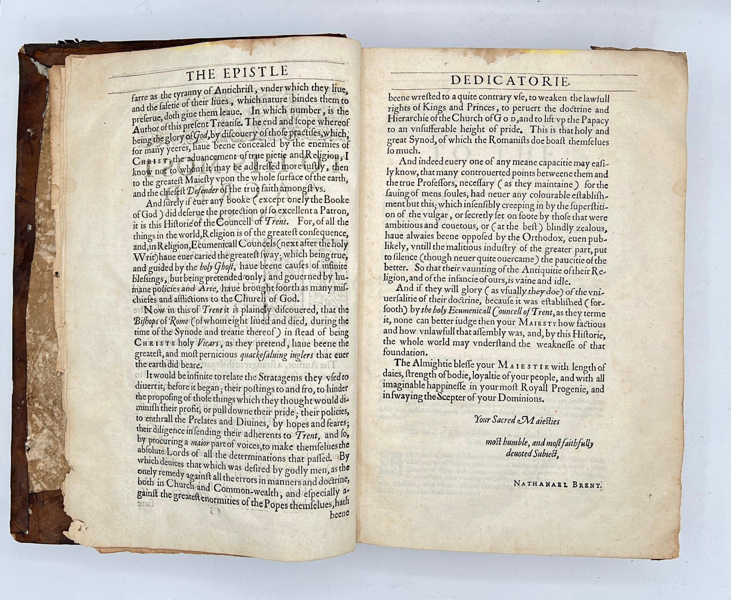The Historie of the Councel of Trent, 1620 First English Edition w/ Inscriptions - That’s My JAmm