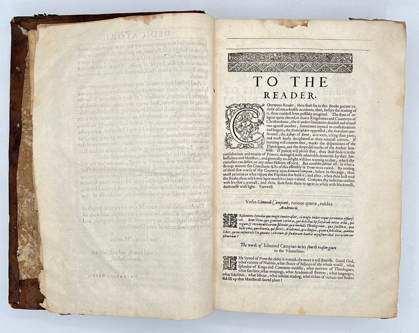 The Historie of the Councel of Trent, 1620 First English Edition w/ Inscriptions - That’s My JAmm