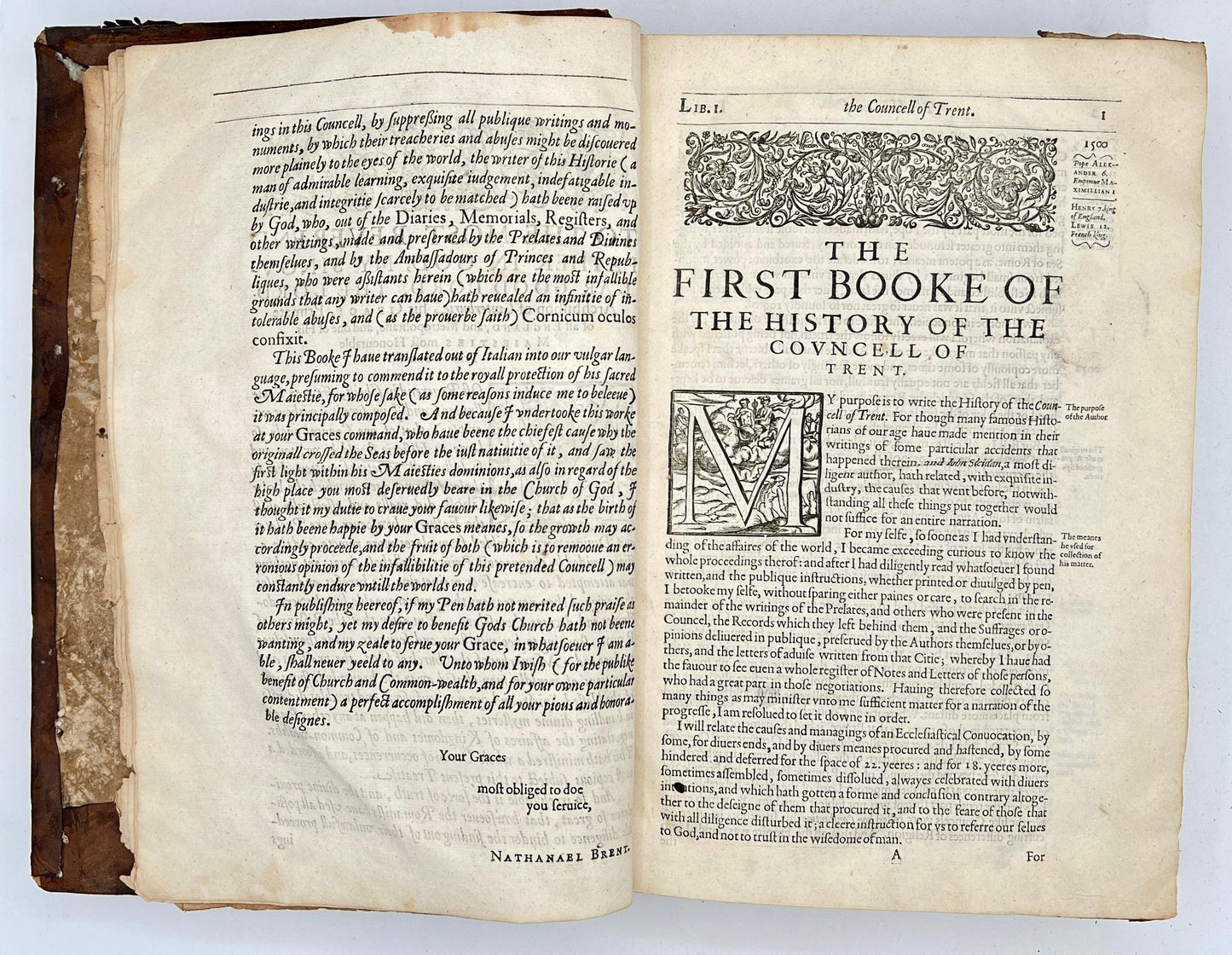 The Historie of the Councel of Trent, 1620 First English Edition w/ Inscriptions - That’s My JAmm