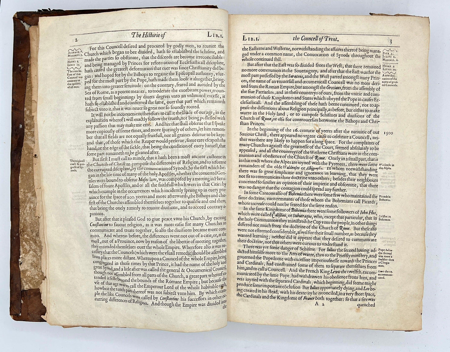 The Historie of the Councel of Trent, 1620 First English Edition w/ Inscriptions - That’s My JAmm