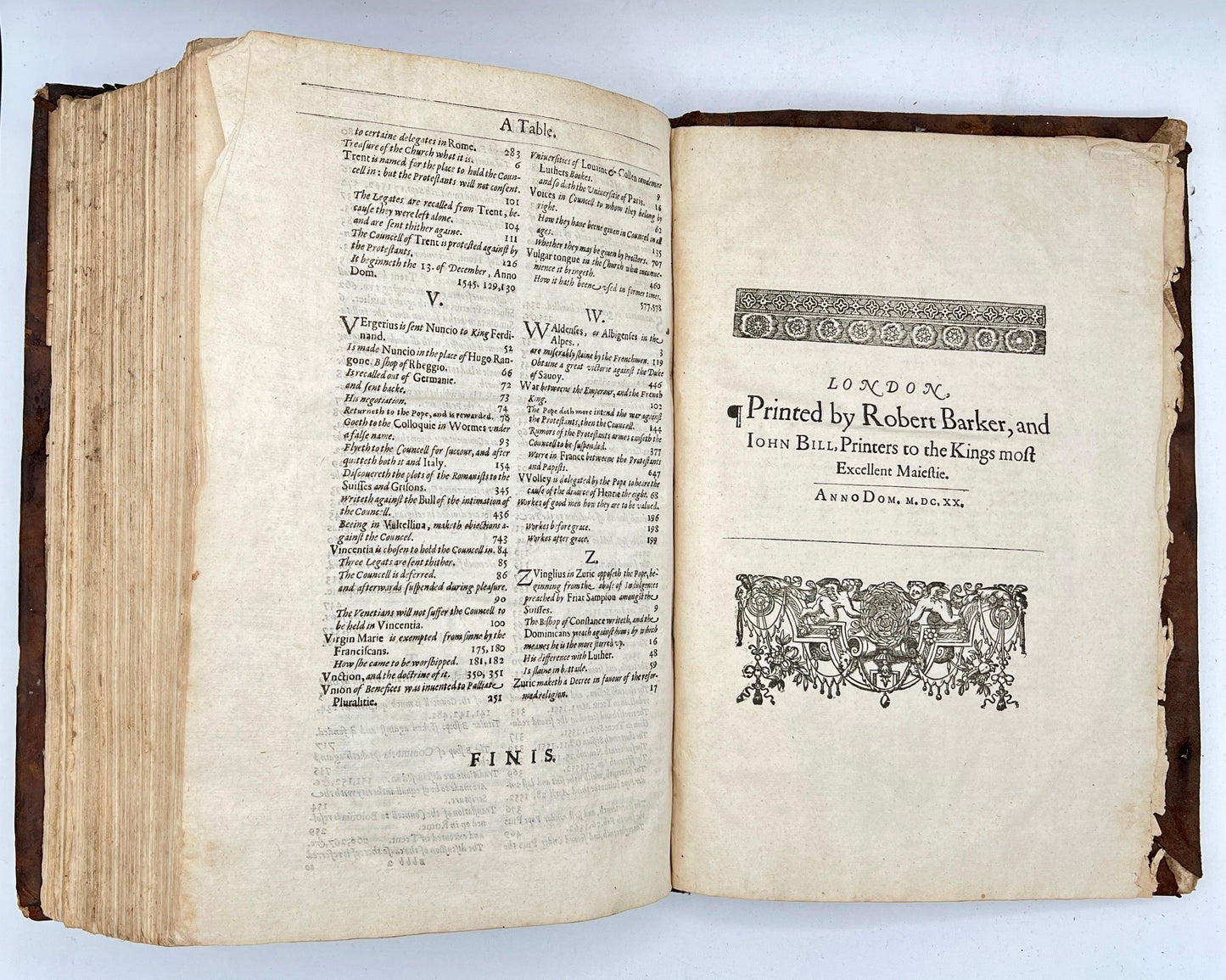 The Historie of the Councel of Trent, 1620 First English Edition w/ Inscriptions - That’s My JAmm