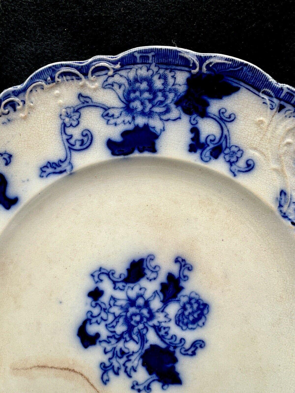 Senator Crown Semi-Porcelain Flow Blue Plate, Cliff England, 1878-1904 - That’s My JAmm
