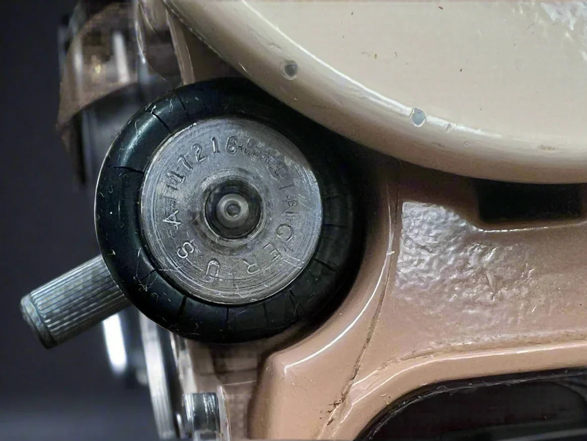 Closeup of Vintage Singer 403A Slant-o-Matic sewing machine mechanism