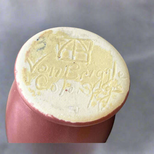 Van Briggle Pottery Matte Mulberry and Blue 7" Ewer Pitcher Vase