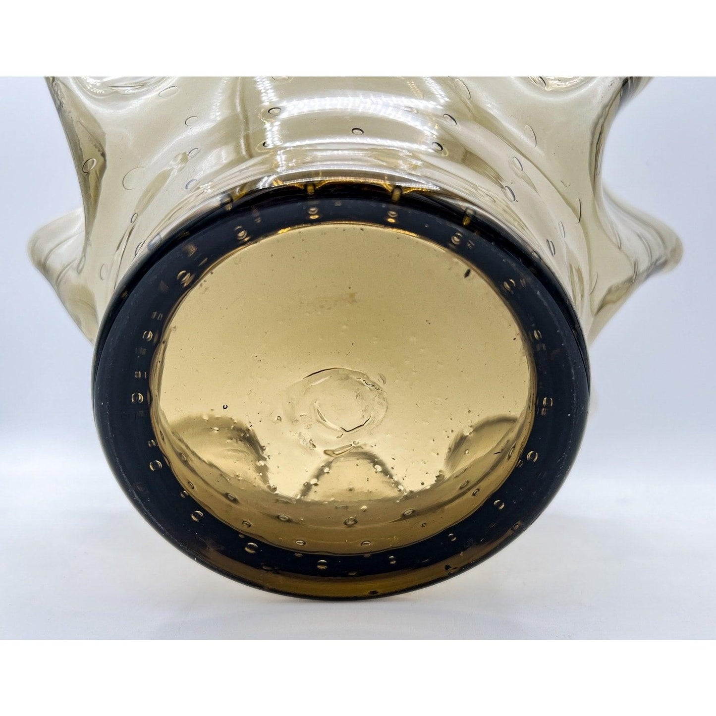 Smoky Blenko Grey Bullicante Glass Handkerchief Bowl - That’s My JAmm