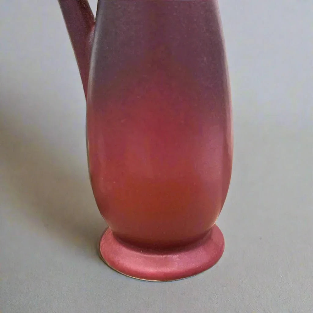 Van Briggle Pottery Matte Mulberry & Blue Art Nouveau Ewer Vase, 7"