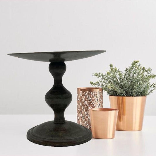 Vintage Green Patina Candle Holder Decor - That’s My JAmm