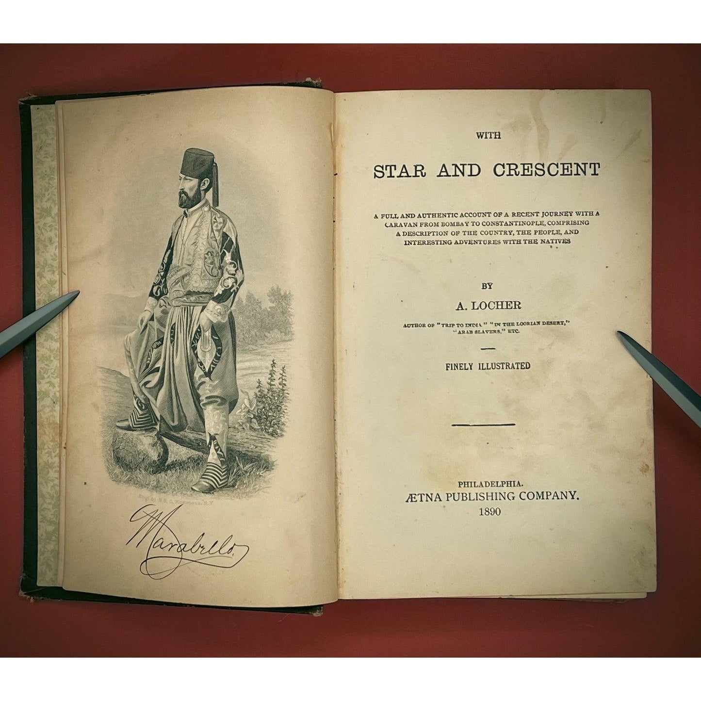 With Star and Crescent by A. Locher - Illustrated, 1890, Rare Collectible - That’s My JAmm