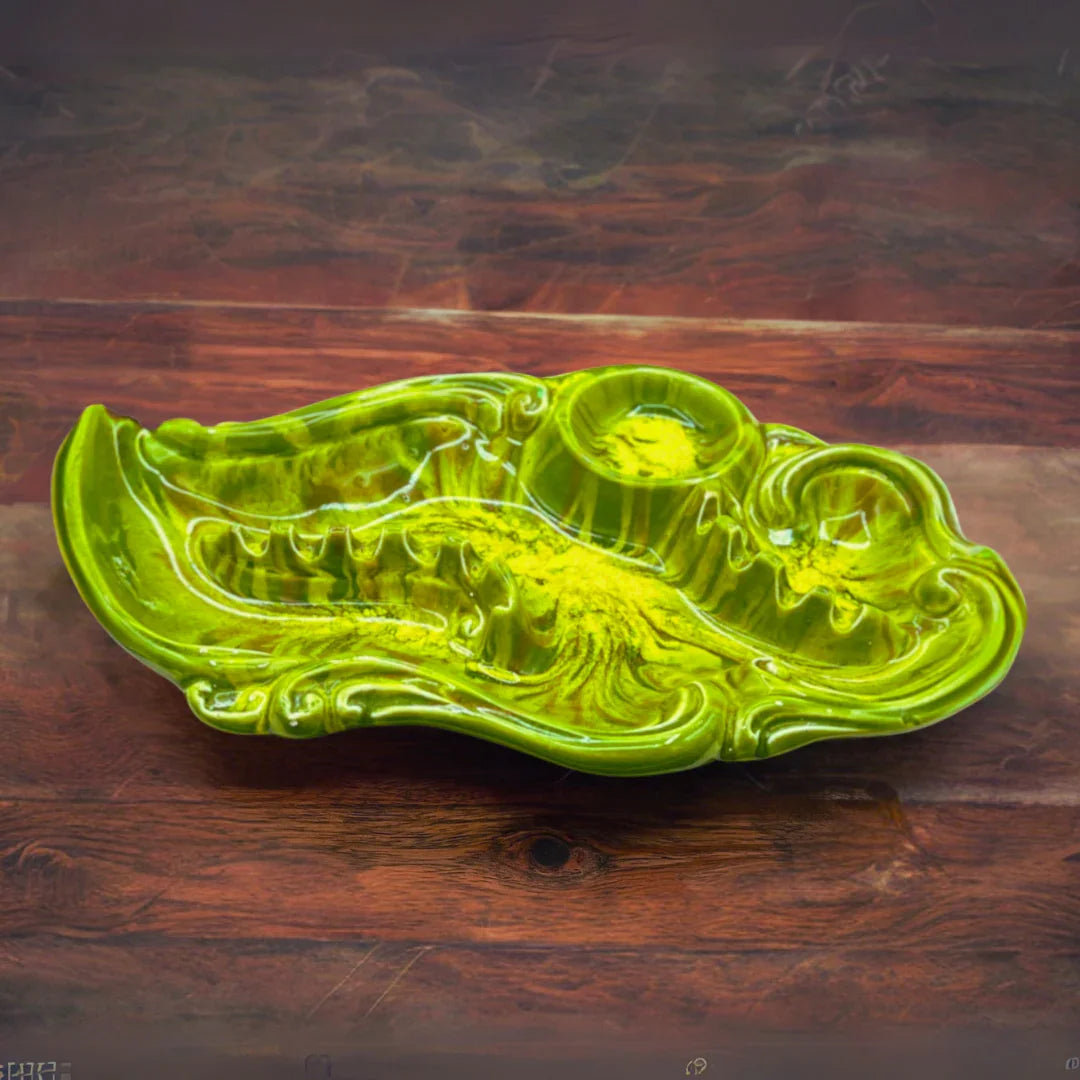 Mid Century Ashtray California Art Pottery Signed Cess Orig 984 USA