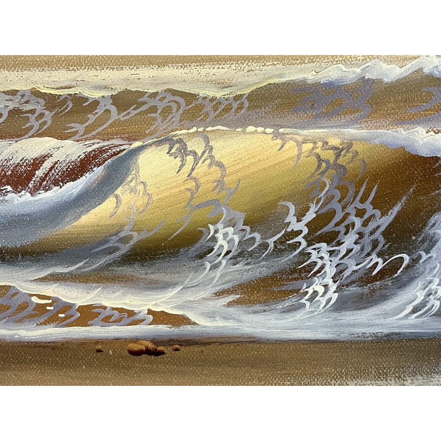 Sunset Ocean Original Hand Painted Oil on Canvas Painting by Ben Powers