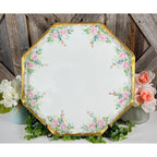 Limoges Bernardaud "B & Co" Stamped Floral Dresser Tray with Gold Trim