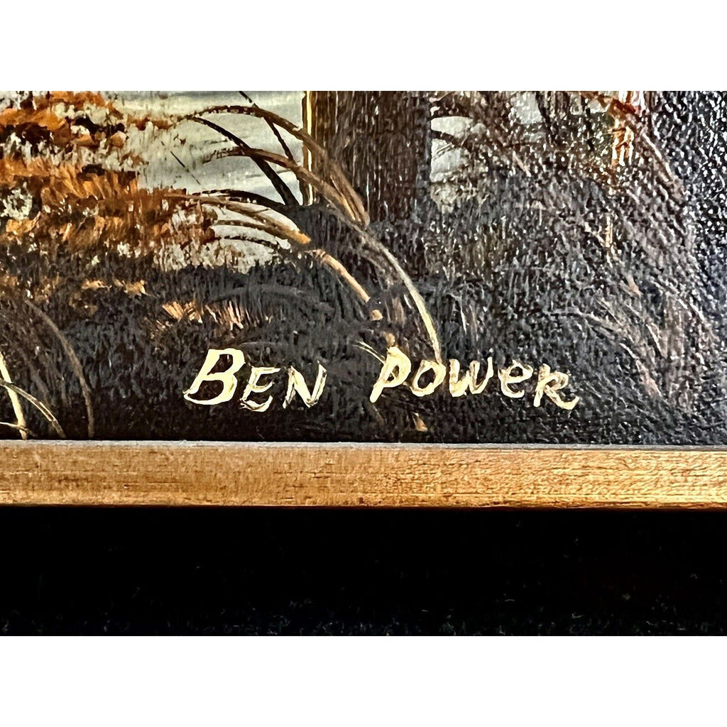 Sunset Ocean Original Hand Painted Oil on Canvas Painting by Ben Powers