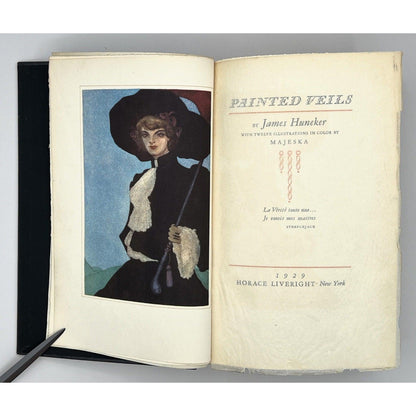 Painted Veils by James Huneker, Rare 1929 Illustrated Editorial Copy - That’s My JAmm