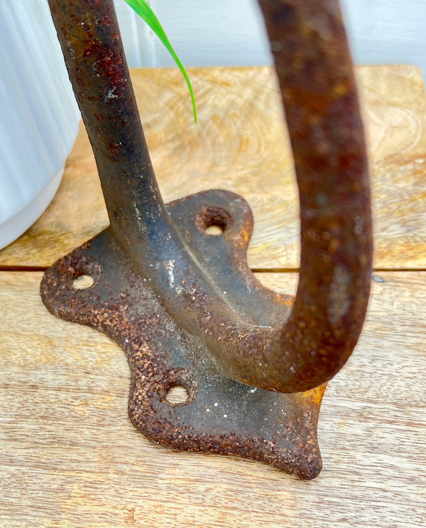 Large Antique Rustic Iron Tackle Hook Hanger