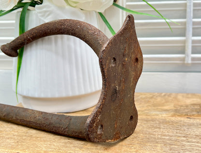 Large Antique Rustic Iron Tackle Hook Hanger