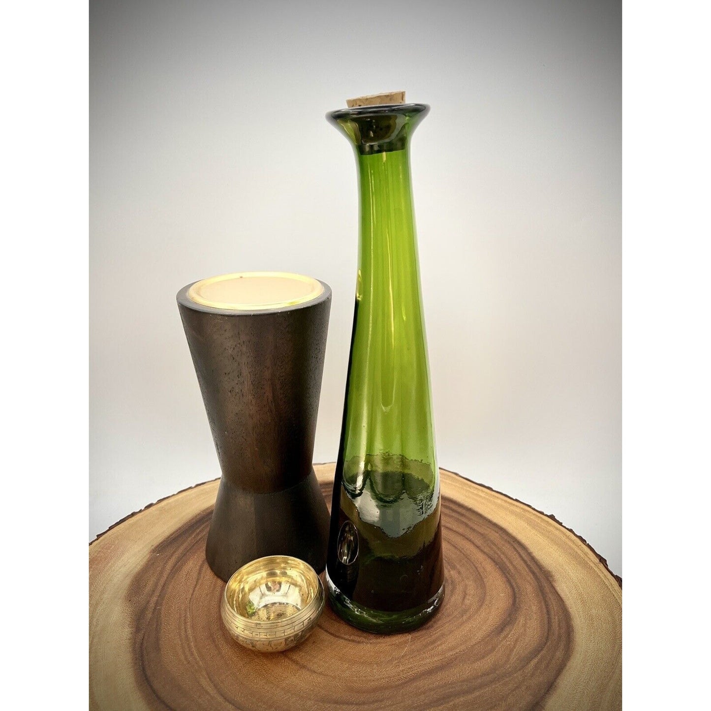 Blenko Emerald Green 12” Bud Vase or Oil Cruet