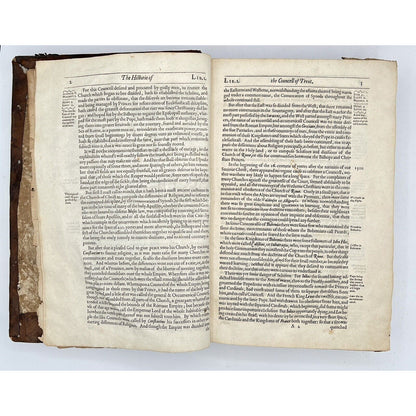 The Historie of the Councel of Trent, 1620 First English Edition w/ Inscriptions