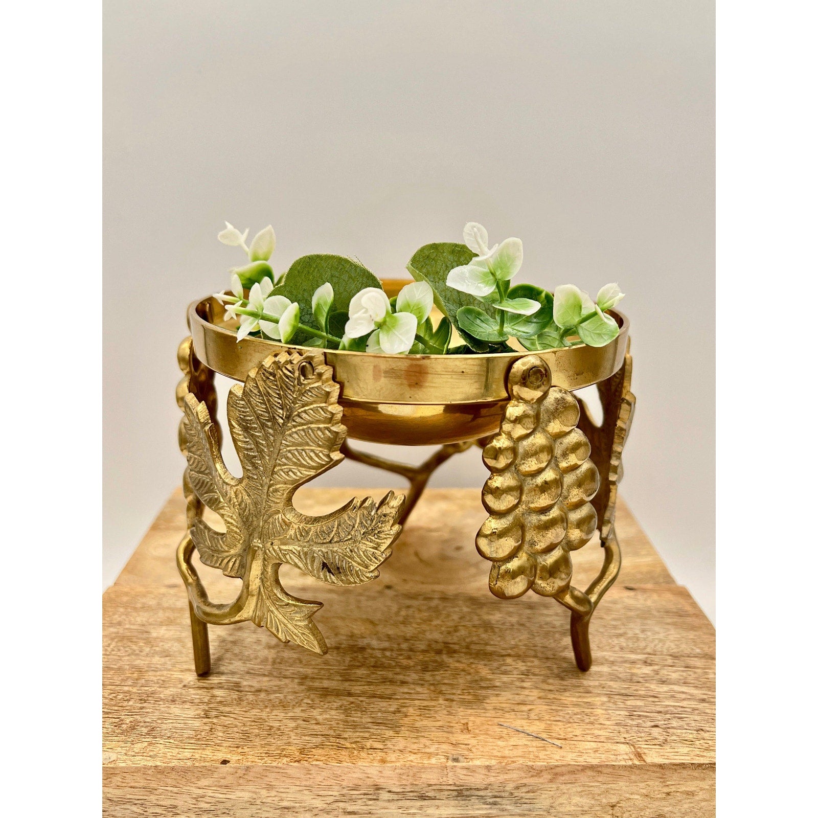 Vintage Brass Ambrosia Handmade Urli Bowl