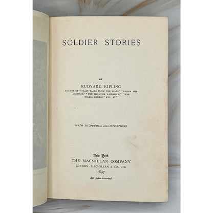 Antique "Soldier Stories" by Rudyard Kipling (1897)