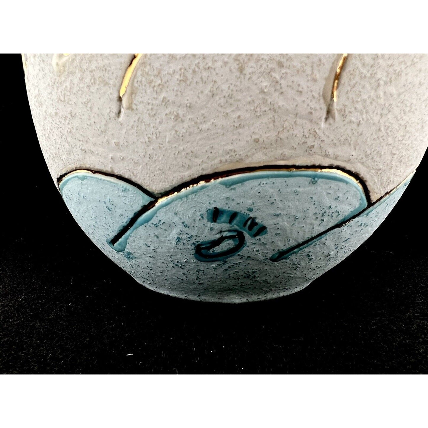 Hand Thrown Southwestern Style Art Pottery 10" Lantern w/ Cutouts & Gold Trim