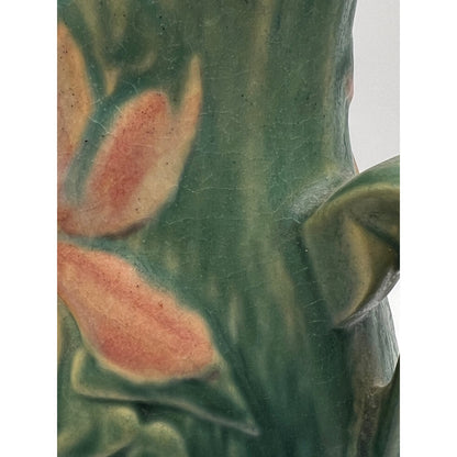 Roseville Pottery Clematis Double-Handled Vase