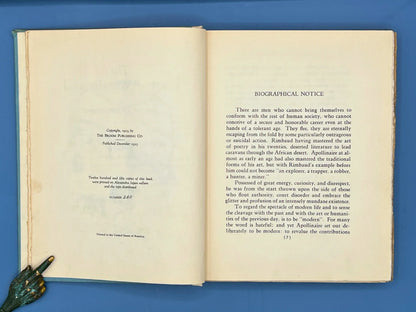 RARE 1923 1st American Ed. "The Poet Assassinated" by Guillaume Apollinaire (Ltd. Ed. #260/1250)