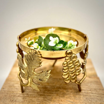 Vintage Brass Ambrosia Handmade Urli Bowl