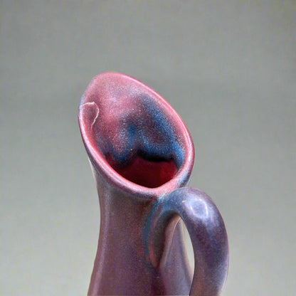 Van Briggle Pottery Matte Mulberry and Blue 7" Ewer Pitcher Vase
