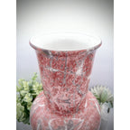 Italian Pink, Gray, and White Large Vase