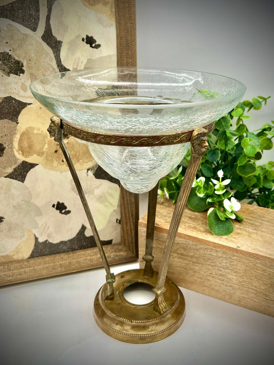 Vintage Brass Conical Vase with Lion Detail - That’s My JAmm
