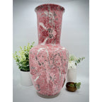 Italian Pink, Gray, and White Large Vase