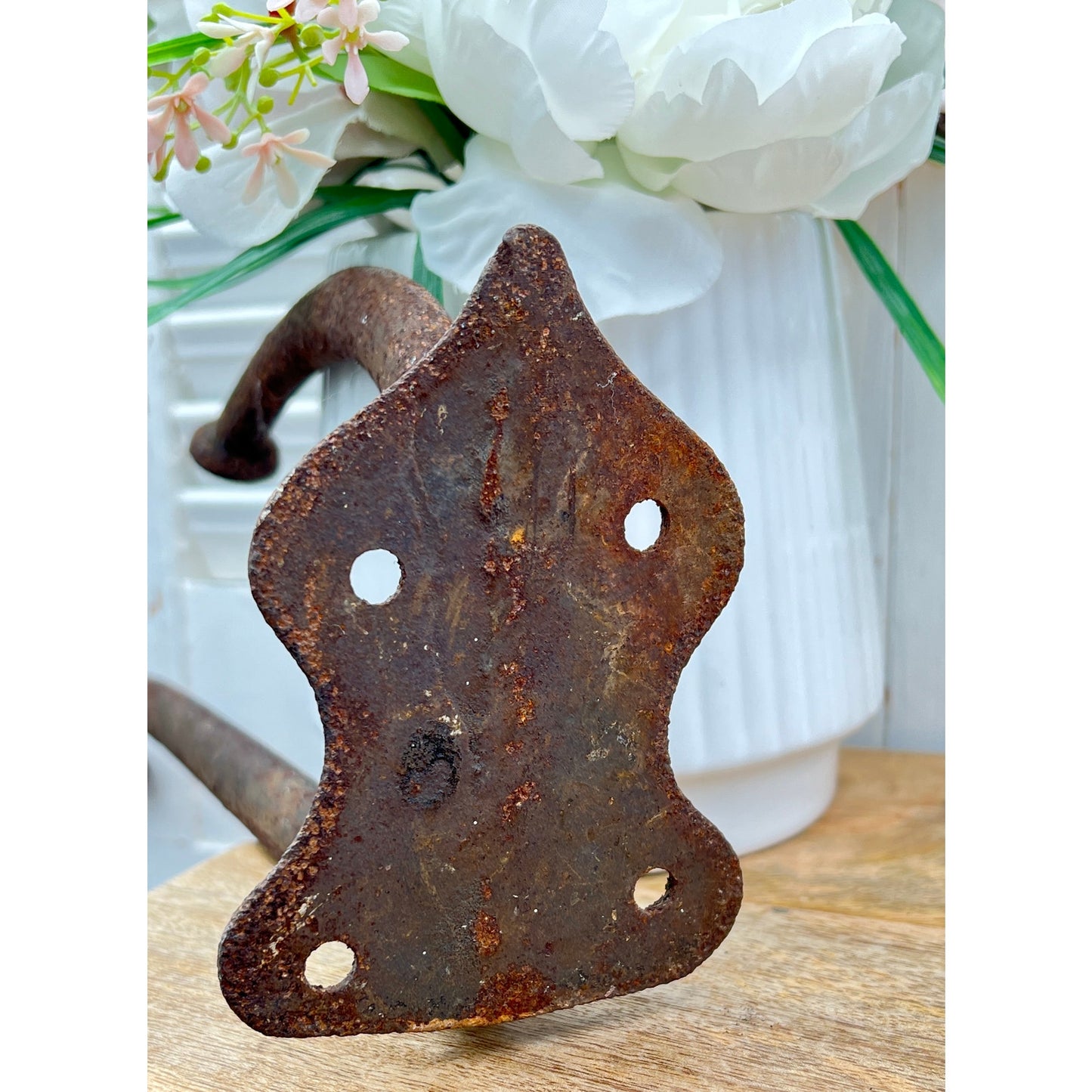 Large Antique Rustic Iron Tackle Hook Hanger