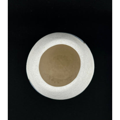 Hand Thrown Southwestern Style Art Pottery 10" Lantern w/ Cutouts & Gold Trim