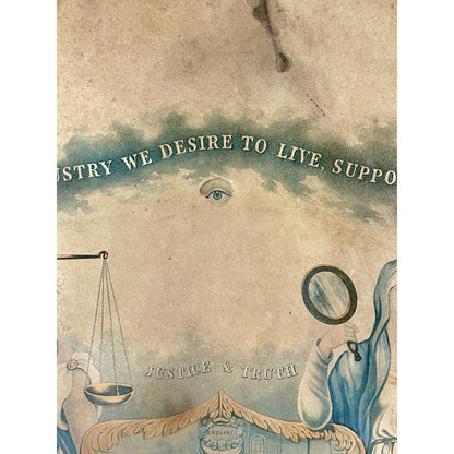 United Patriots Benefit & Provident Society Membership Certificate- 1861