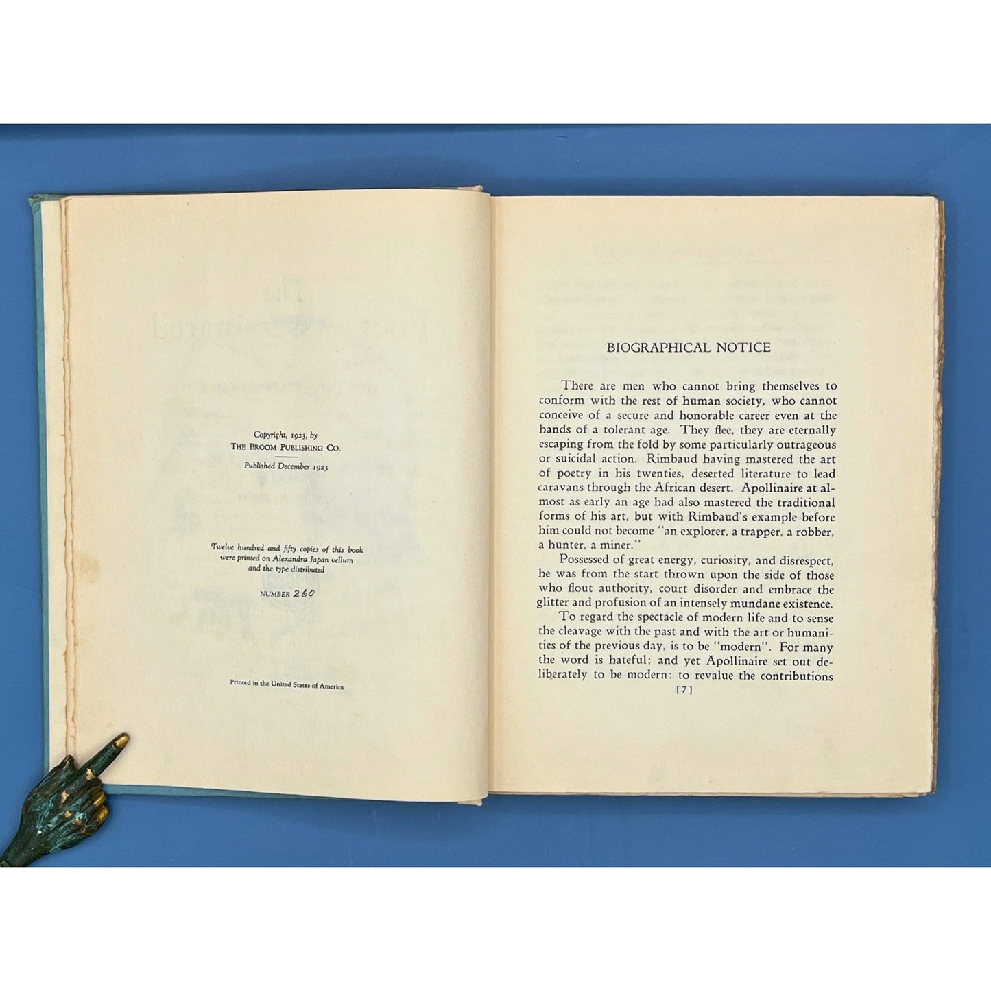 RARE 1923 1st American Ed. "The Poet Assassinated" by Guillaume Apollinaire (Ltd. Ed. #260/1250)