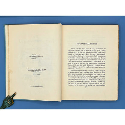 RARE 1923 1st American Ed. "The Poet Assassinated" by Guillaume Apollinaire (Ltd. Ed. #260/1250)