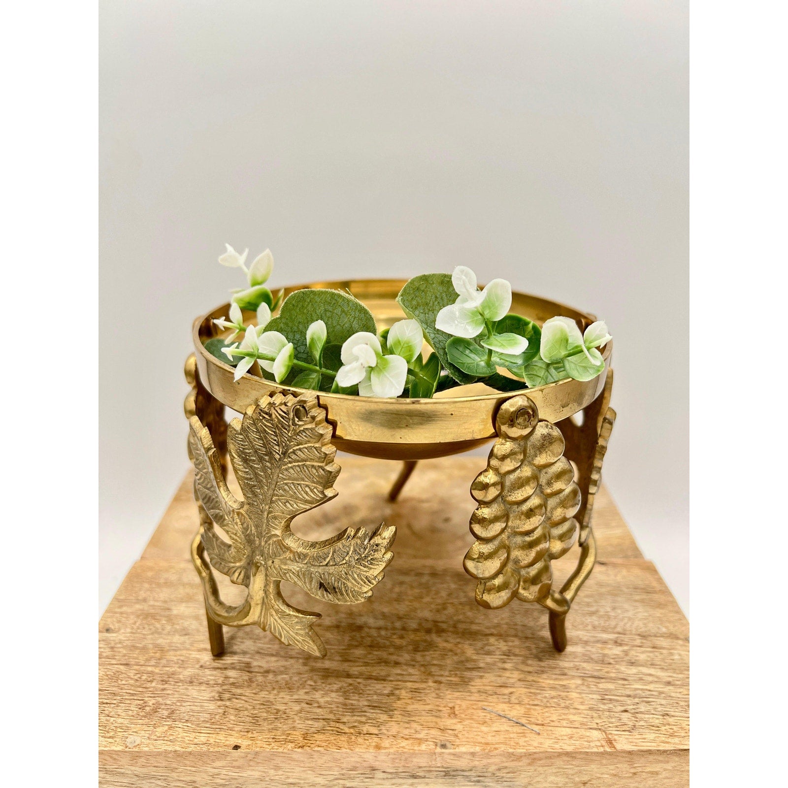 Vintage Brass Ambrosia Handmade Urli Bowl